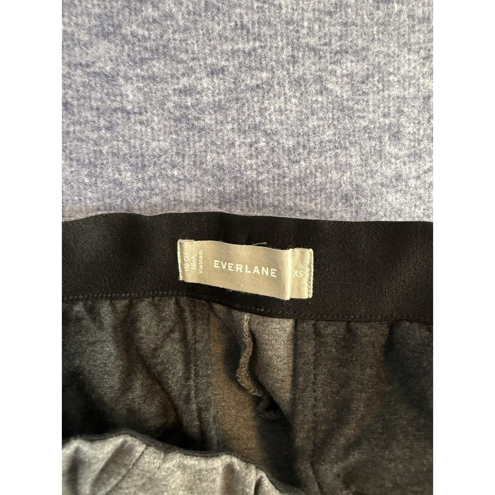 Everlane Pant Stretch Elastic Waist Slacks Gray Drawstring Women Size XS - Picture 10 of 11